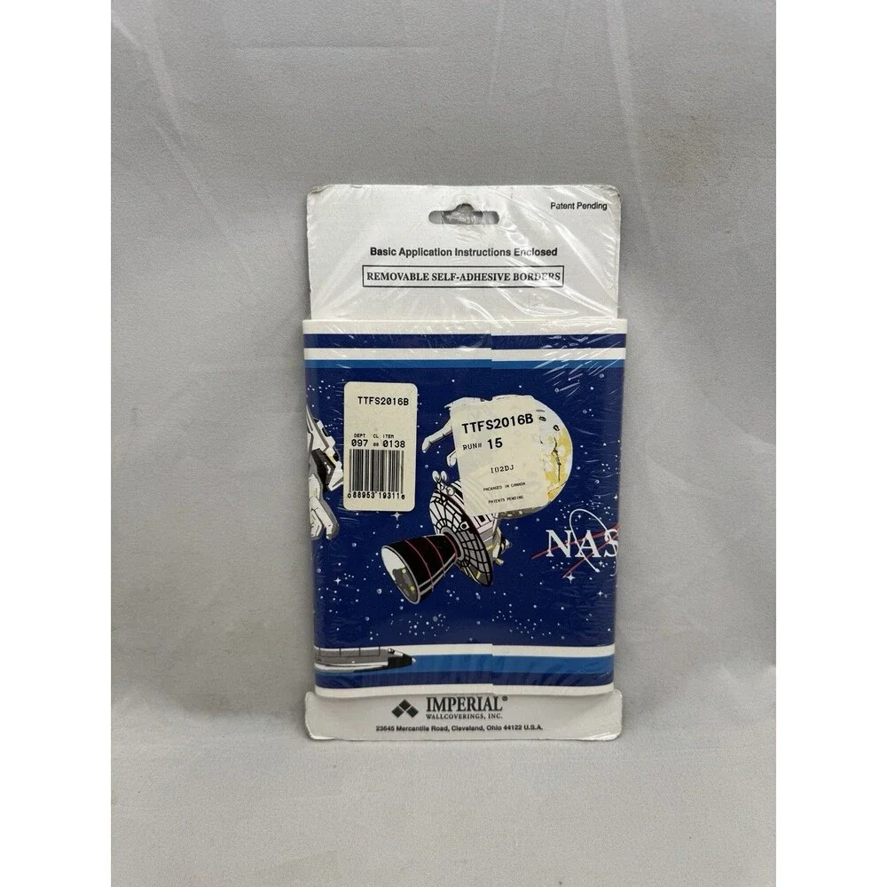 NASA Outer Space Moon Shuttle Border Self Adhesive Sound Barrier Imperial